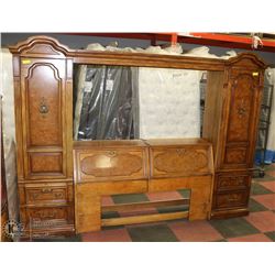 QUEEN SIZE HEADBOARD WITH 2 CABINETS AND JOINING