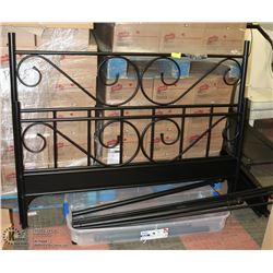 QUEEN SIZE WROUGHT IRON BED FRAME COMPLETE