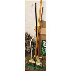 LOT OF 3 SHOP PUSH/WASH BROOMS