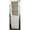 Image 1 : WHITE WOODEN CABINET WITH DRAWERS APPROX 7' HIGH
