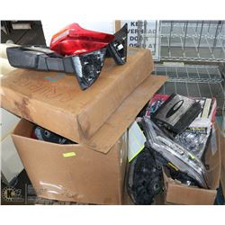 PALLET OF CAR AND TRUCK HEAD LIGHTS, MIRRORS