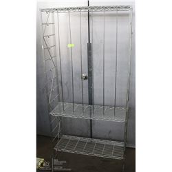 STAINLESS STEEL ART RACK APPROX 7' HIGH
