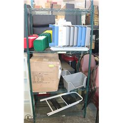 GREEN METRO RACK SOLD WITH CONTENTS