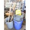 Image 1 : GROUP OF 5 GARBAGE CANS SOLD WITH JANITORIAL