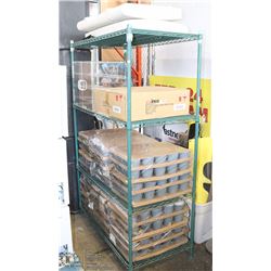 GREEN METRO RACK SOLD WITH COFFEE CUPS, DISPLAY