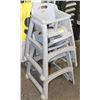 LOT OF 2 RUBBERMAID HIGH CHAIRS.