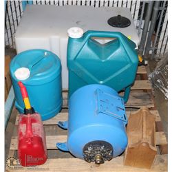 PALLET WITH SLIMER WATER PUMP, PORTABLE WATER