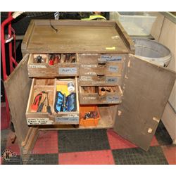OLD TOOL CHEST WITH TOOLS