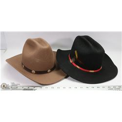 2 COWBOY HATS - 1999 LABATT BRIER HAT SIZE 7-1/2