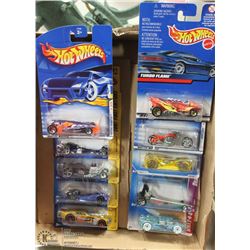 FLAT OF 10 NEW COLLECTIBLE HOT WHEELS.