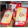 Image 1 : 3 PACKAGES OF HUGGIES DIAPERS INCL 2 SIZE NEWBORN