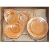 FIREKING PEACH LUSTRE DISH SET.