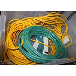 TOTE WITH 50' EXTENSION CORD, HOSE, AND MORE.