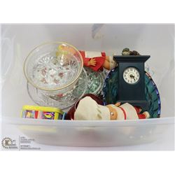 TOTE OF ASSORTED COLLECTIBLES INCL CRYSTAL,