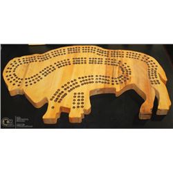 HANDMADE BISON CRIBBAGE BOARD