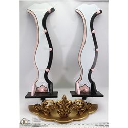 2 BERNARDINI JEWELLERY/BELT SHELVES & ORNAMENTAL