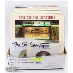 BOX OF RECORDS INCL SOME ROCK, BLUES & ELVIS.