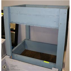 BLUE  RAISED PLANTER APPROX 33"X27"X31"H