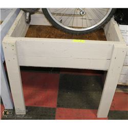 BEIGE RAISED PLANTER APPROX 33"X27"X31"H