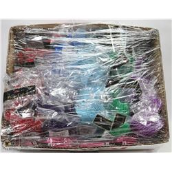 LARGE FLAT WITH PACKAGES OF ASSORTED COLOR CUTLERY