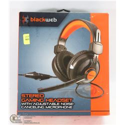BLACKWEB STEREO GAMING HEADSET WITH NOISE