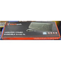 BLACKWEB WIRELESS KEYBOARD AND MOUSE COMBO