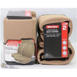CASE OF 2 HUDSON TAN SEAT COVERS