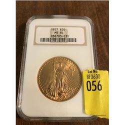 1927$20 St. Gaudens Gold Coin