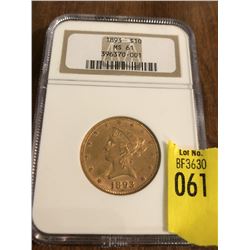 1893 $10 Liberty Gold Coin