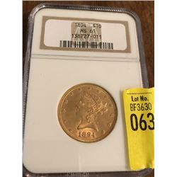 1894 $10 Liberty Gold Coin