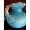 Image 2 : Blue Cased Satin Glass Lemonade Set