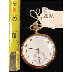 Tiffany & Co. 18kt Gold Heavy Case 18J Pocket Watch