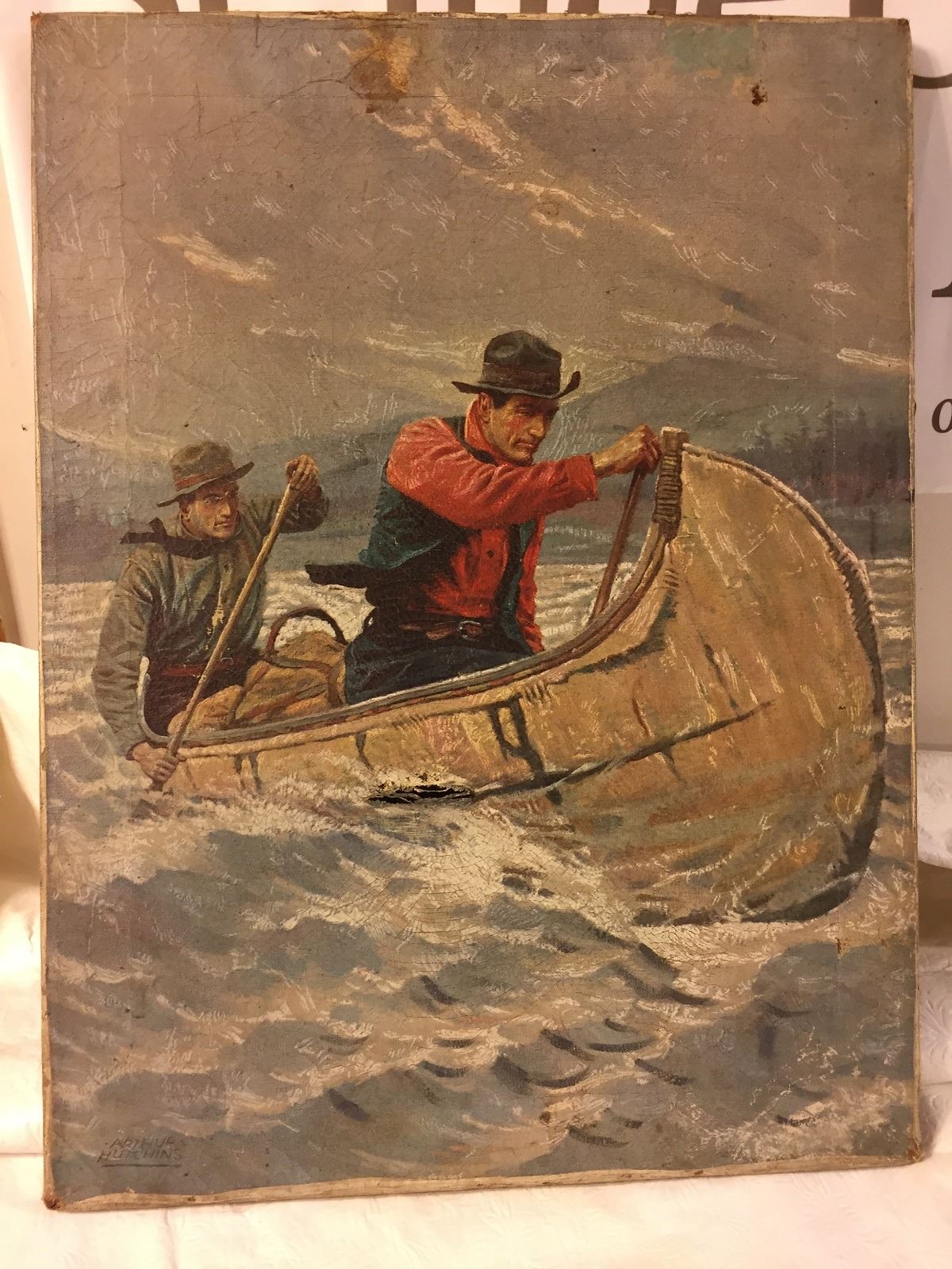 Arthur Hutchins Estate Oil Painting