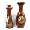 Image 2 : 2 Vintage Mexican Pottery, Vase and Candlestick