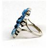 Image 2 : Vintage Navajo Sterling Turquoise Cluster Ring