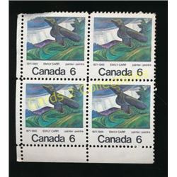 Canadian Emily Carr 6 Cent Stamps Block Of 4