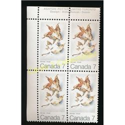 Canada Winter 7 Cent Stamps Block Of 4