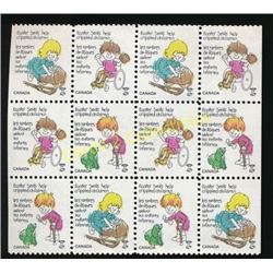 Canada Easter Seals Block Of 12 Stamps