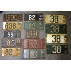 Antique New Hampshire Boat License Plates