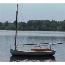 1968 12 foot Gaff Rigged Wood Beetle Cat Sailboat Sail Boat