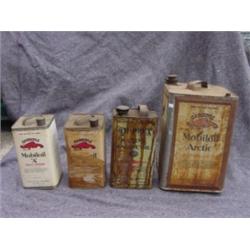 Four Vintage Oil Cans