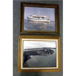 2 Framed Photographs - Florida Keys and Dry Martini - Boat 