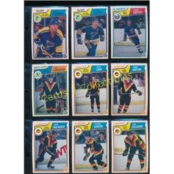 1983-84 OPC Lot Of 9 NHL Cards Brian Sutter, Lars