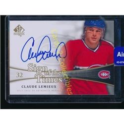 11-12 SP Authentic Sign of the Times Claude Lemiex
