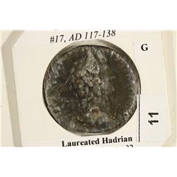 117-138 A.D. HADRIAN ANCIENT COIN