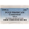 Image 3 : 1999-S SILVER CONNECTICUT QUARTER PCGS PR69 DCAM