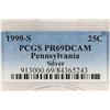 Image 3 : 1999-S SILVER PENNSYLVANIA QUARTER PCGS PR69 DCAM