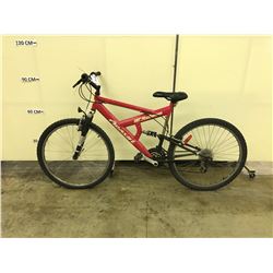 RED ARASHI MT. ROBSON 21 SPEED FULL SUSPENSION MOUNTAIN BIKE