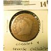 Image 1 : 1814 U.S. Large Cent, G, crosslet 4, corrosion.
