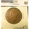 Image 1 : 1841 U.S. Large Cent, VG, cleaned?